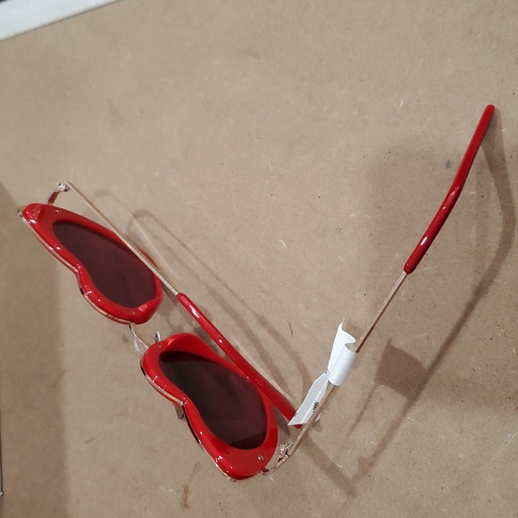 Red heart shaped cat eye retro vintage‎ pinup style sunglasses new main image 7